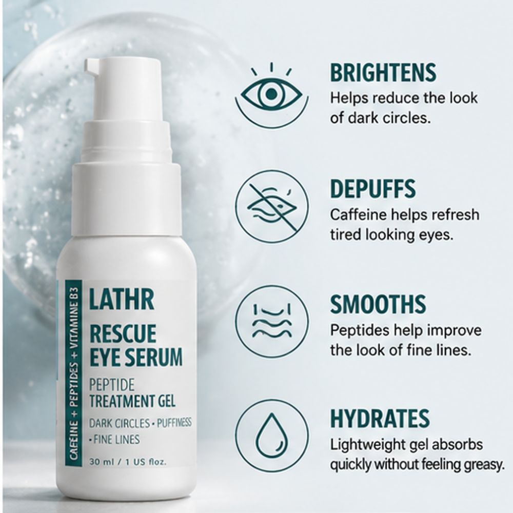 Rescue Eye Serum — Peptide Eye Treatment Gel for Men LATHR Made In Canada