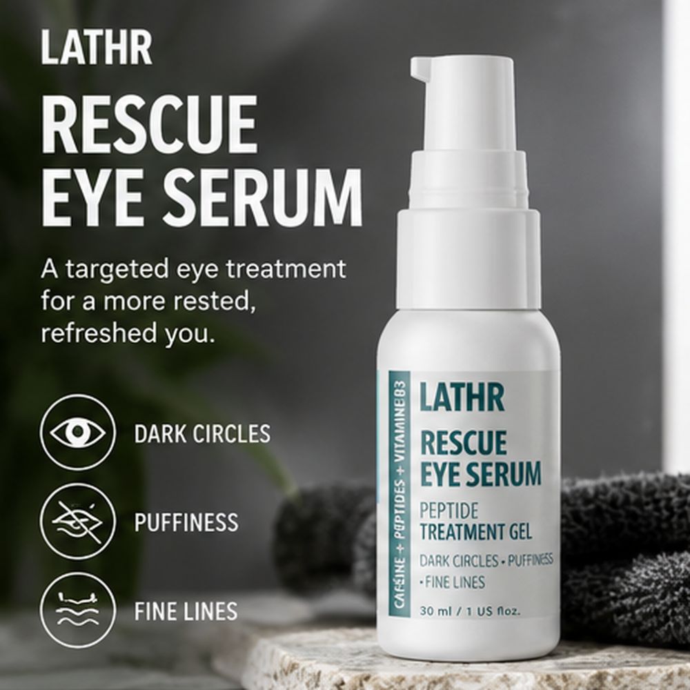 Rescue Eye Serum — Peptide Eye Treatment Gel for Men LATHR Made In Canada