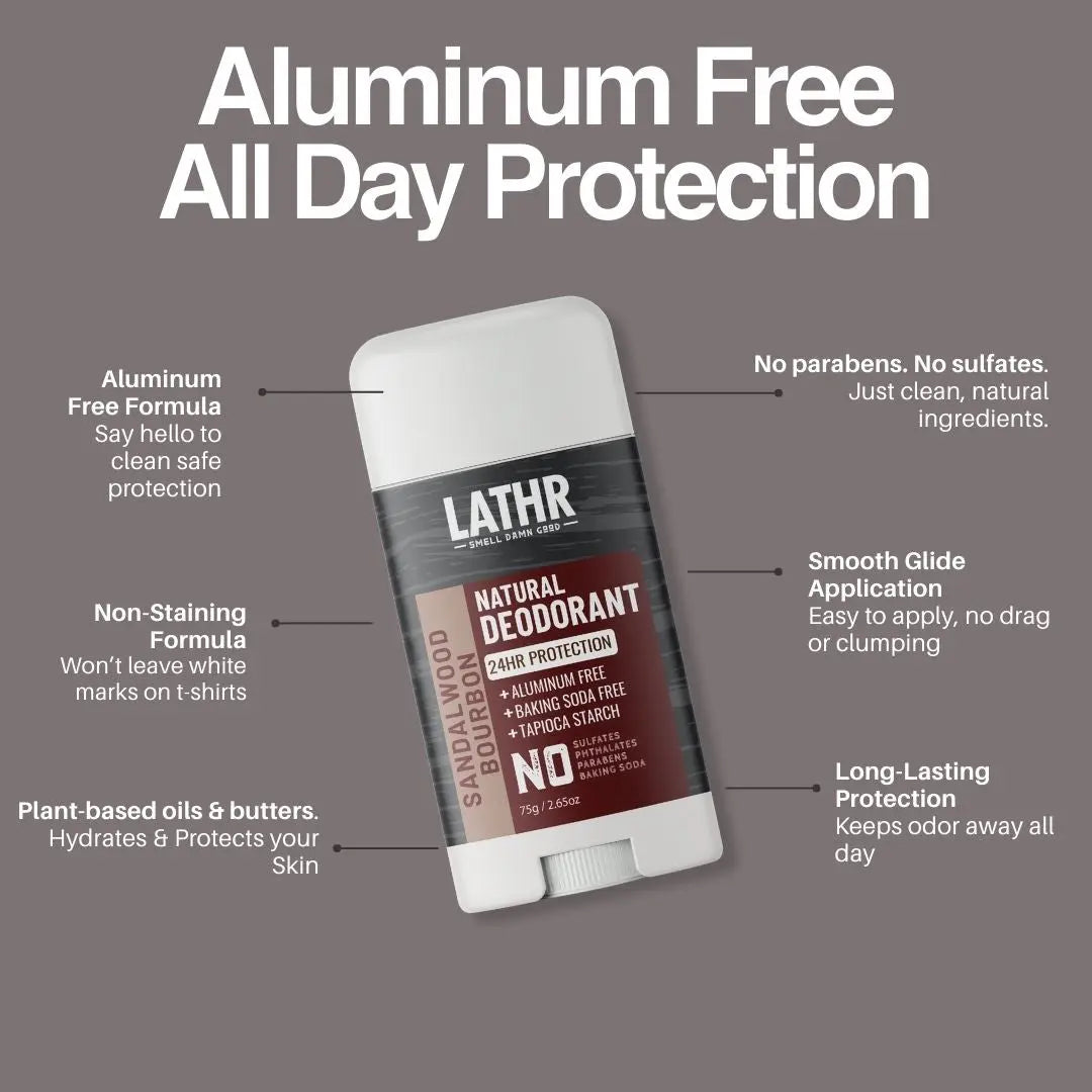 Natural Deodorant Sandalwood Bourbon LATHR Made In Canada