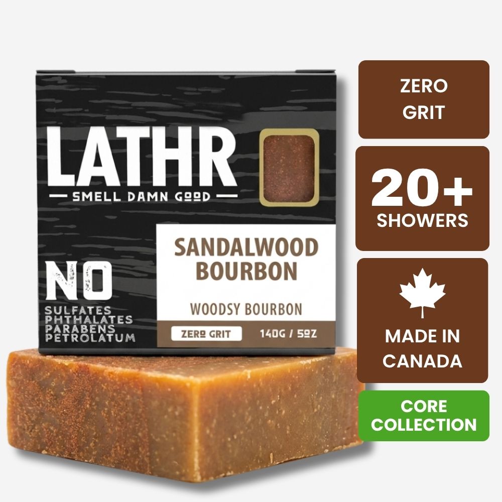 Sandalwood Bourbon Soap Bar LATHR Made In Canada