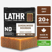 Sandalwood Bourbon Soap Bar LATHR Made In Canada