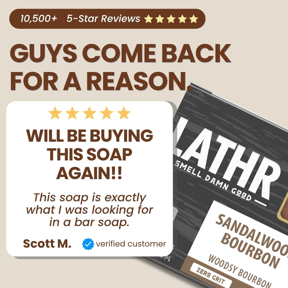 Sandalwood Bourbon Soap Bar LATHR Made In Canada