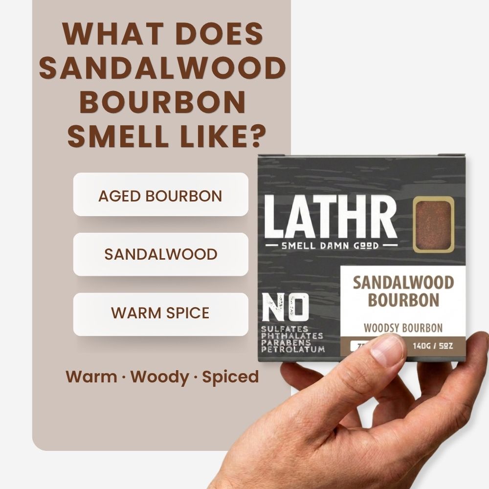 Sandalwood Bourbon Soap Bar LATHR Made In Canada