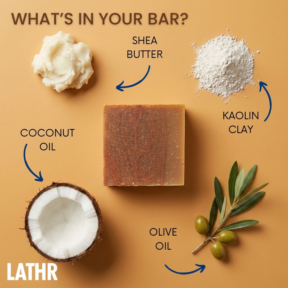 Sandalwood Bourbon Soap Bar LATHR Made In Canada
