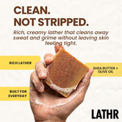 Sandalwood Bourbon Soap Bar LATHR Made In Canada