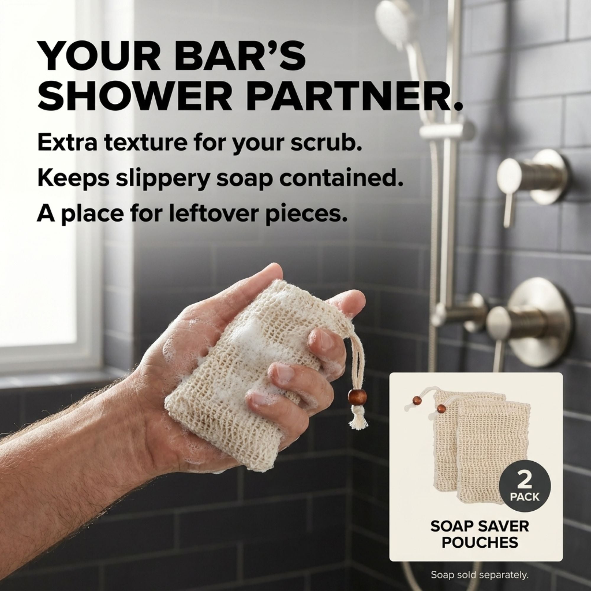Soap Saver Pouches — 2 Pack LATHR Made In Canada