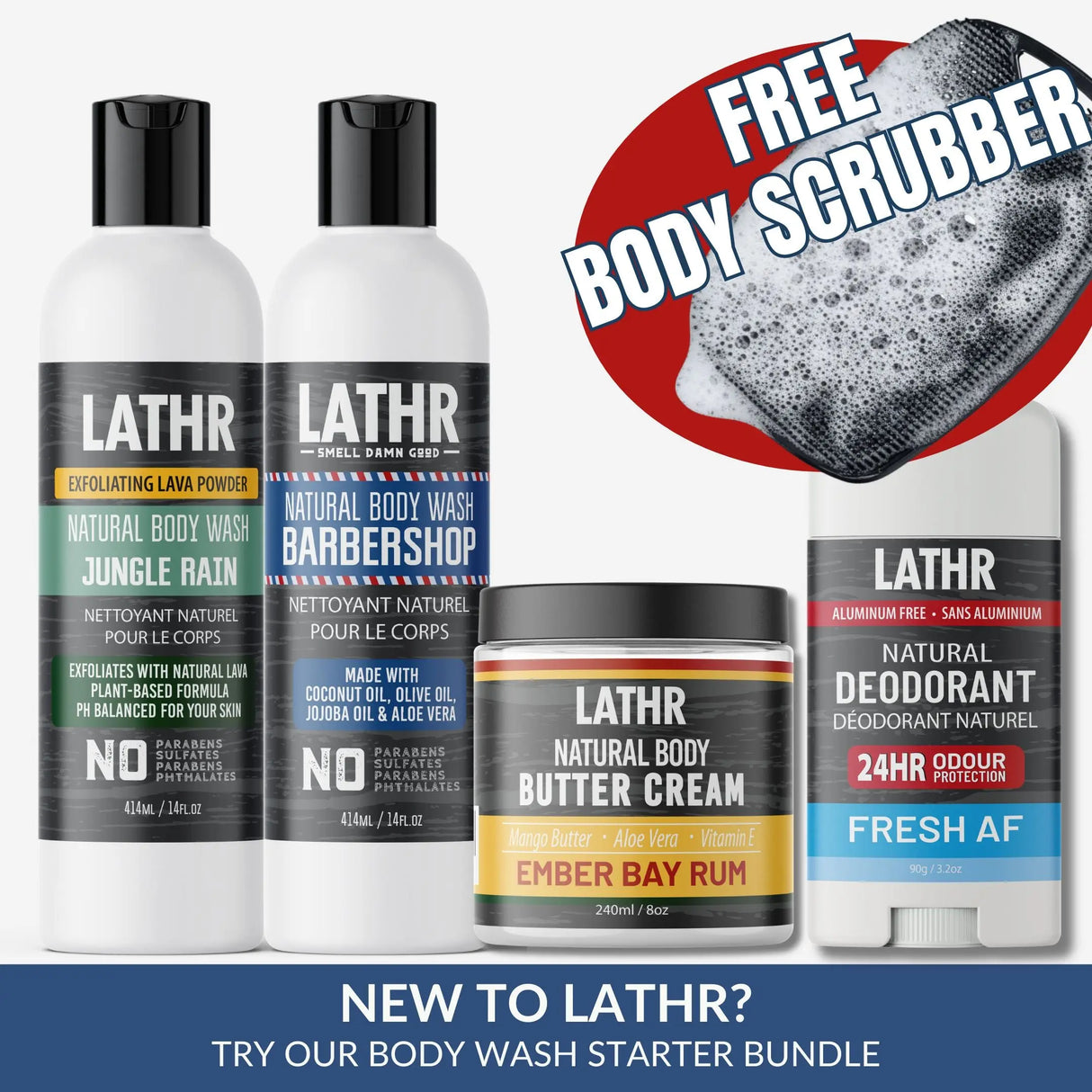 Starter Body Wash Bundle LATHR Made In Canada