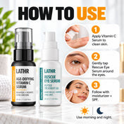 Tired Eyes Routine - Vitamin C + Eye Serum Bundle LATHR Made In Canada