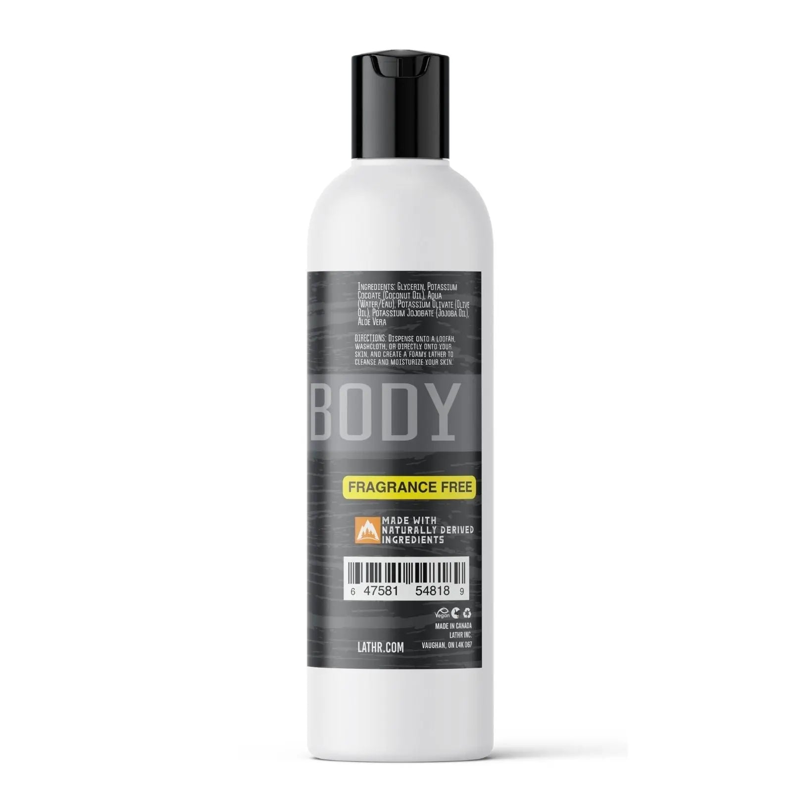 Unscented Body Wash LATHR Made In Canada