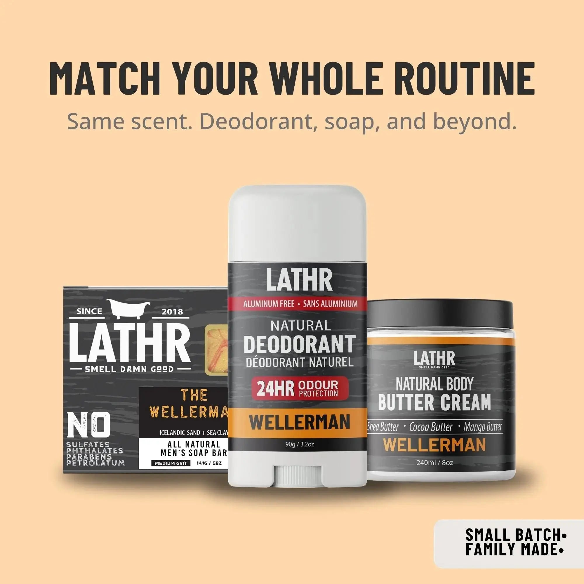 Natural Deodorant Wellerman LATHR Made In Canada