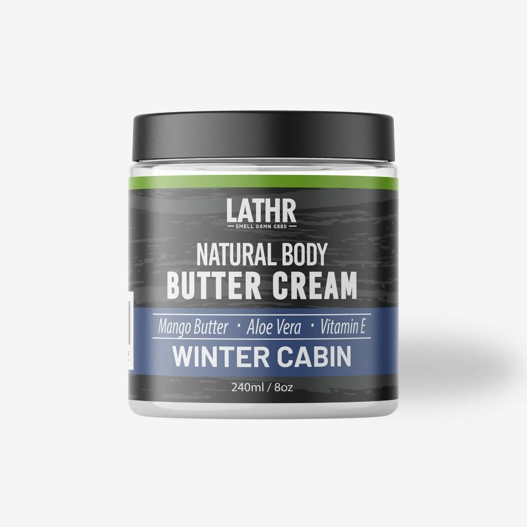 Body Butter Cream Winter Cabin 8oz LATHR Made In Canada