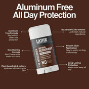 Natural Deodorant Woodsman LATHR Made In Canada