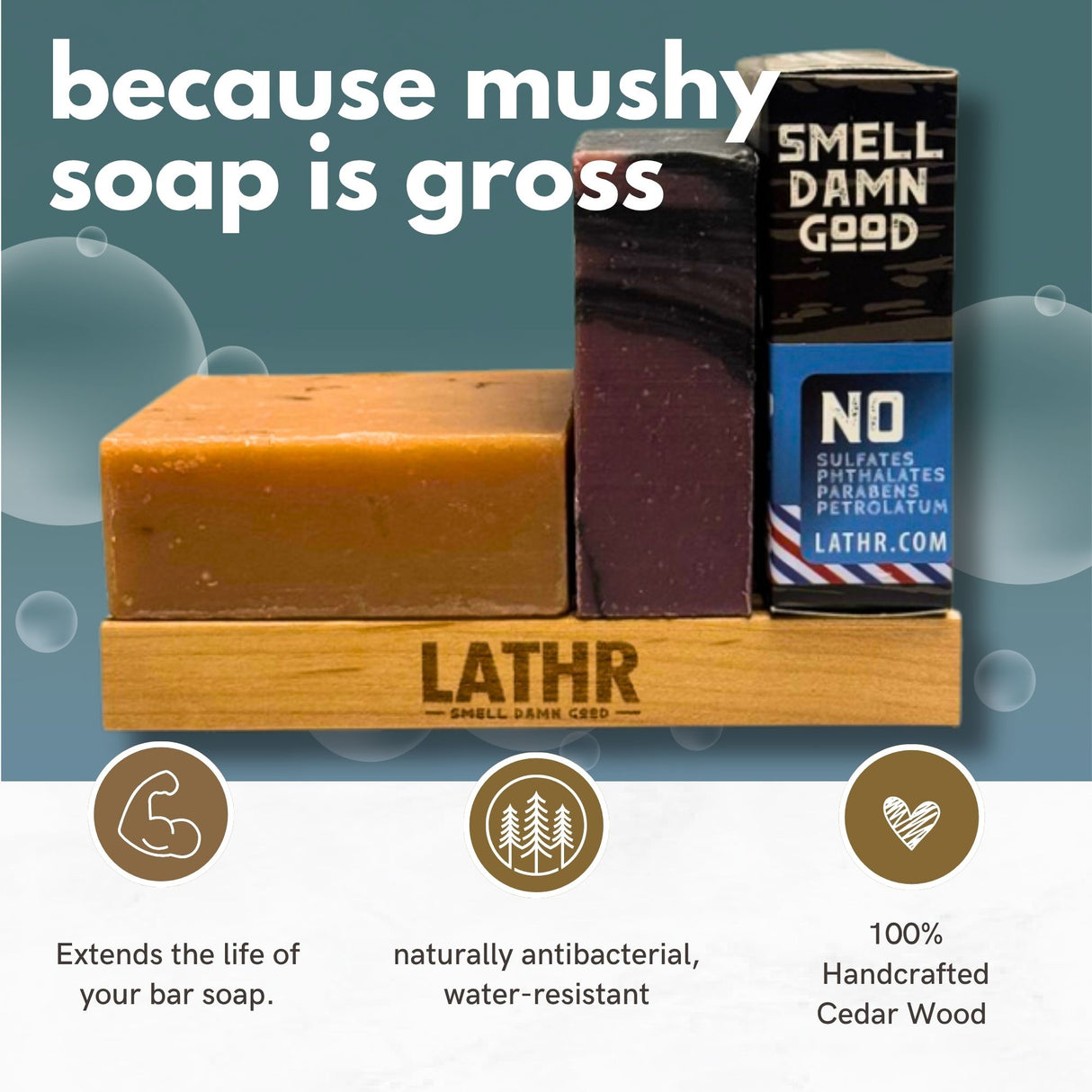 XL Wood Soap Saver Dish